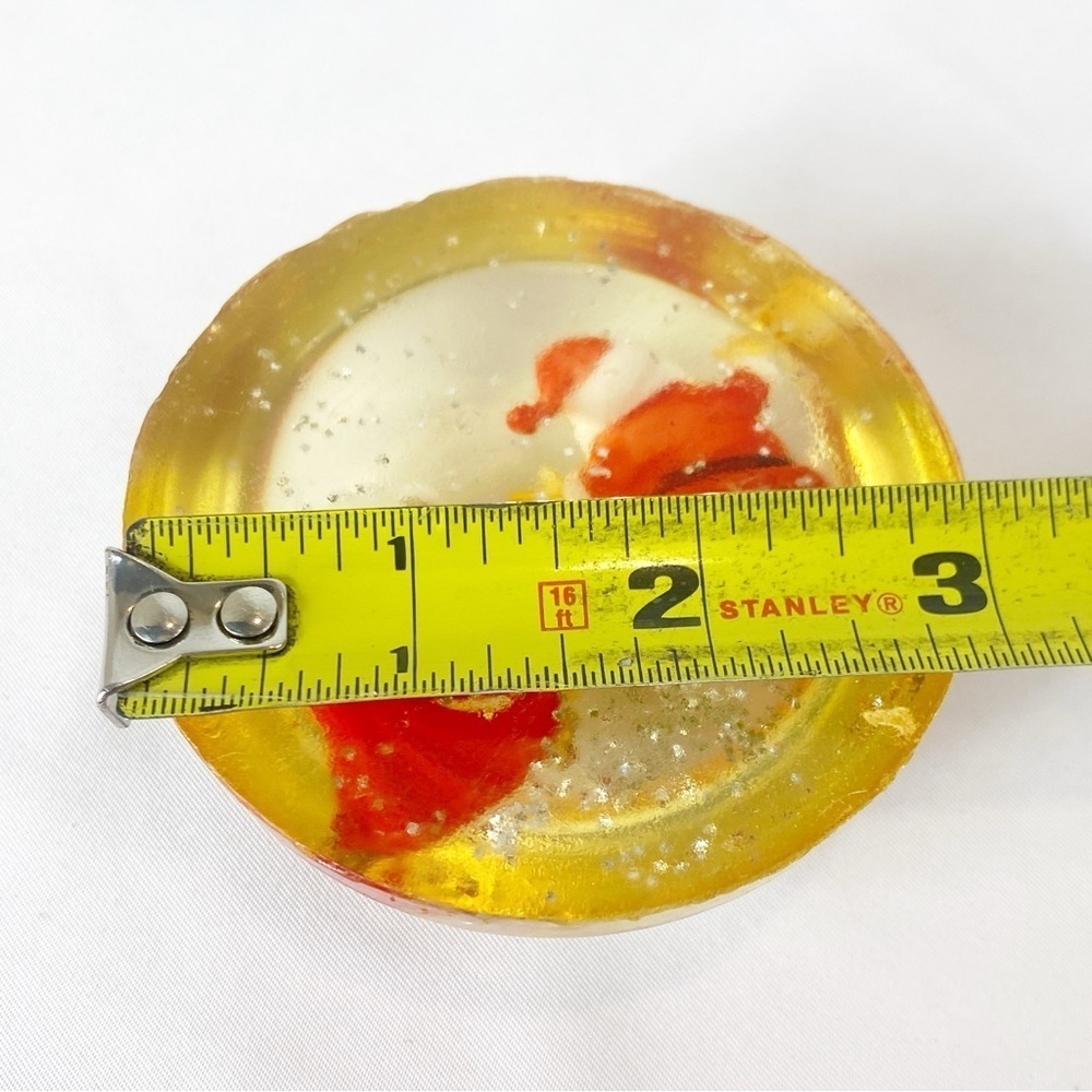Vintage Christmas Santa & Mrs. Claus Acrylic Paperweight Hard To Find! - Picture 9 of 9